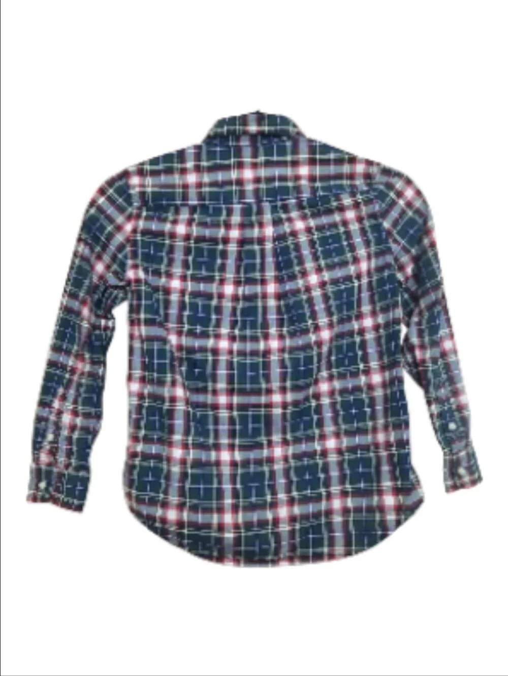 Ralph Lauren Boys Size 7 Plaid Button Down Shirt Natural Stretch